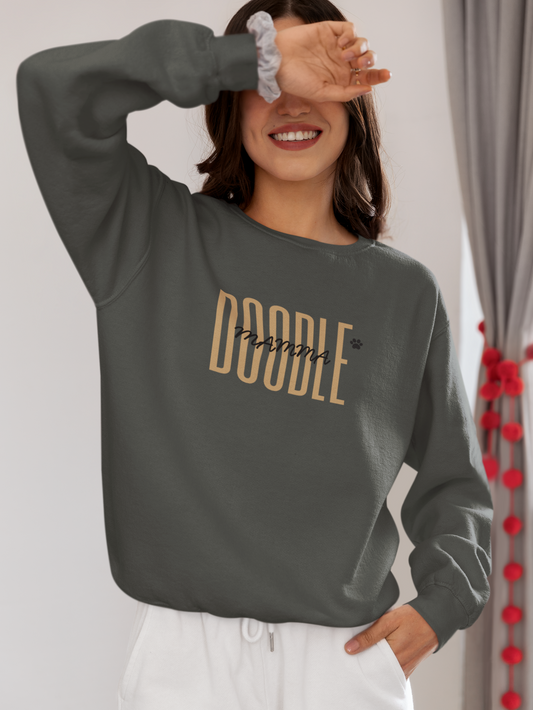 Doodle Mom Crew Neck (Beige Logo)