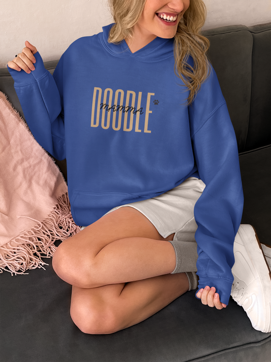 Doodle Mom Pull Over Hoodie (Beige Logo)