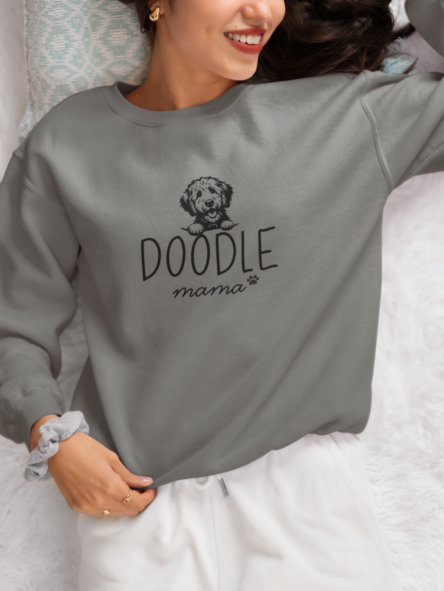 Doodle Mom Pup Crew Neck